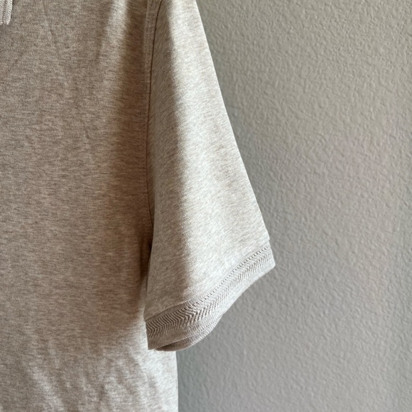 NWT BANANA REPUBLIC | Modern Classic Luxury-Touch Polo in Heather Camel | Size S - Picture 3 of 11